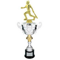 Cup Trophy, Figure Top, Silver - 19" Tall